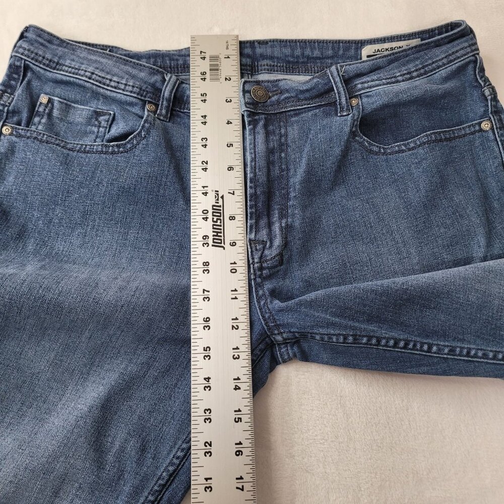 Buffalo David Bitton Jackson-X Straight Stretch Men's Blue Denim Jeans Sz 36X32 - Picture 7 of 12